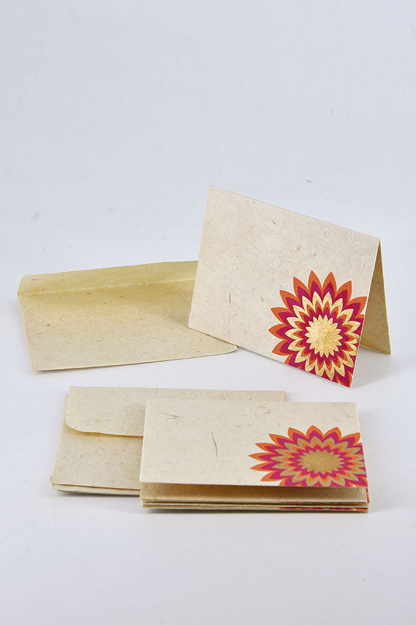 Dahlia Flower Cards & Envelopes, Set of 4, 3.5x2.5