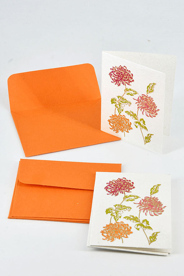 Chrysanthemum Flower Handmade Paper Money Gift Envelope with Card Online