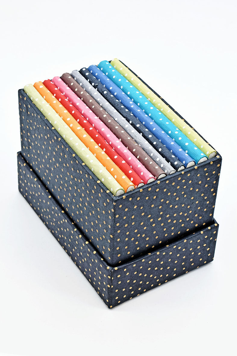 Raidana Dots, 10 Soft Cover Notebooks Boxed Set, 13x10 cm 40 leaves each