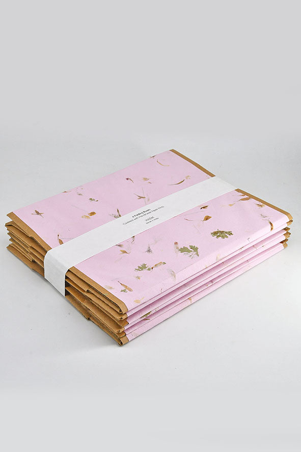 Corrugated Gift Boxes with Mixed Flowers & Grass Wrapper, Set of 4, 11x6.7