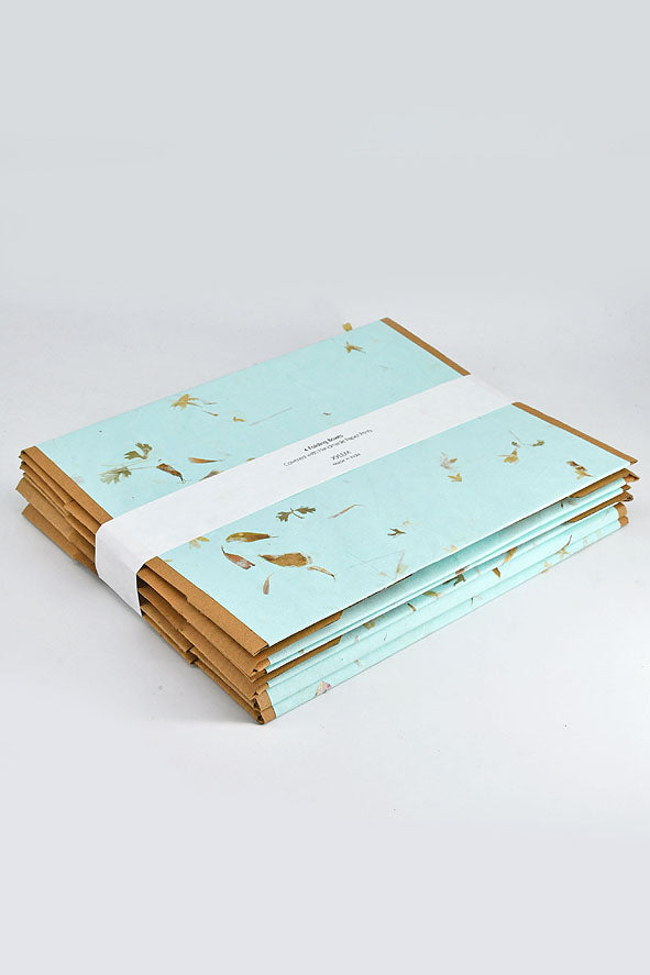 Corrugated Gift Boxes with Mixed Flowers & Grass Wrapper, Set of 4, 11x6.7