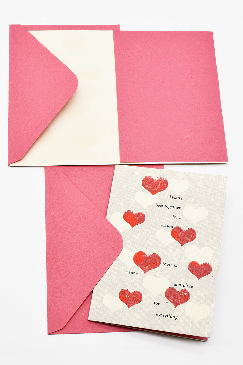 Love Song Heart Cards, Vintage Poetry, 4 Designs, 8 Cards, A6 each, with envelopes & insert