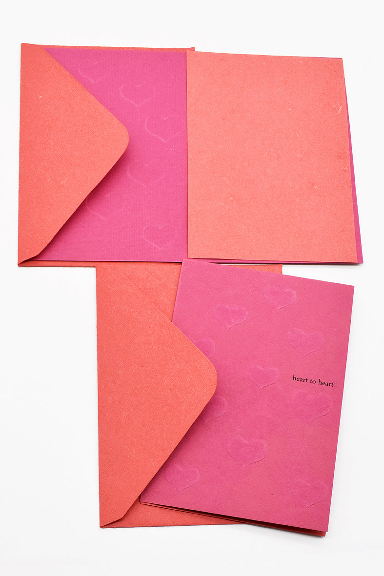 Love Exchange Heart Cards, Vintage Poetry, 4 Designs, 8 Cards, A6 each, with envelopes & insert