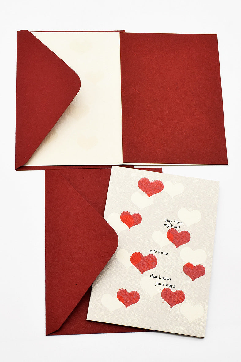 Red Love Song Heart Valentine's Day Gift Cards With Envelopes Online
