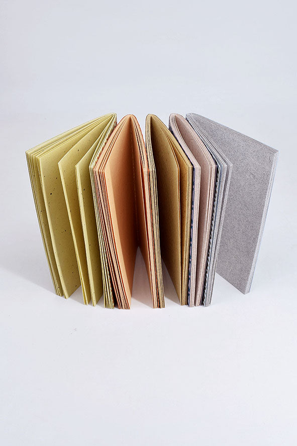 Triangle Grid Letterpress Emboss Recycled Paper Notebooks Set Online