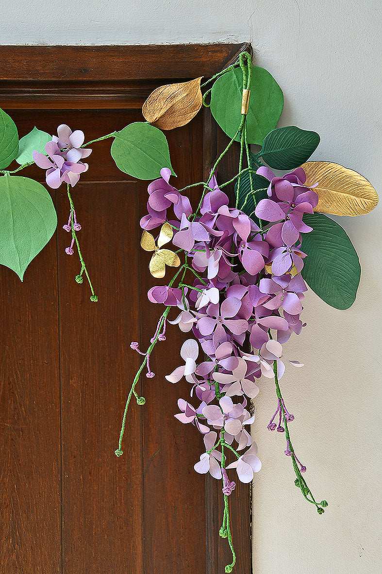 Amaltas Paper Flower & Leaf Festive Decoration, Lavender