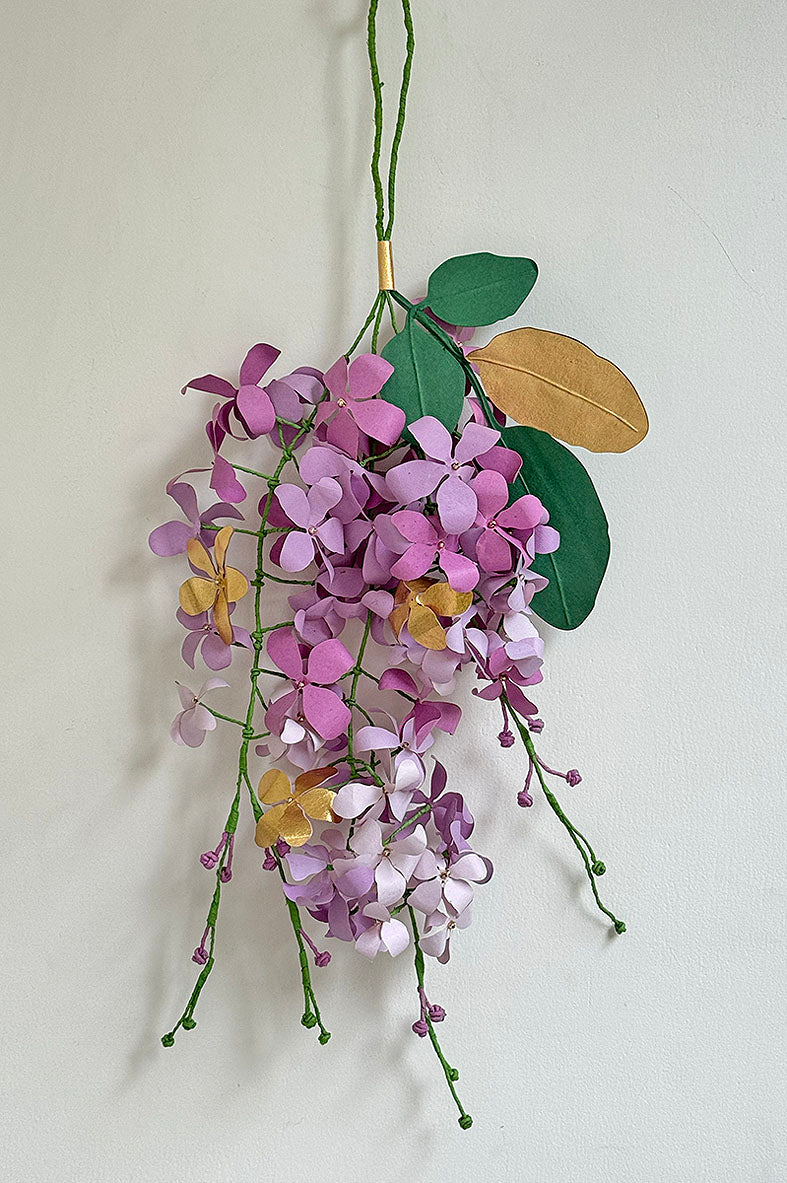 Amaltas Paper Flower & Leaf Festive Decoration, Lavender