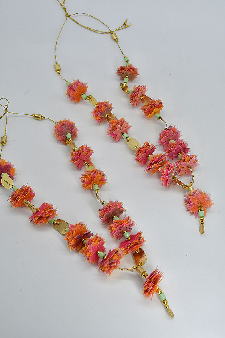Fabric & Handmade Paper Beads Idol Garland, 15.75 inches