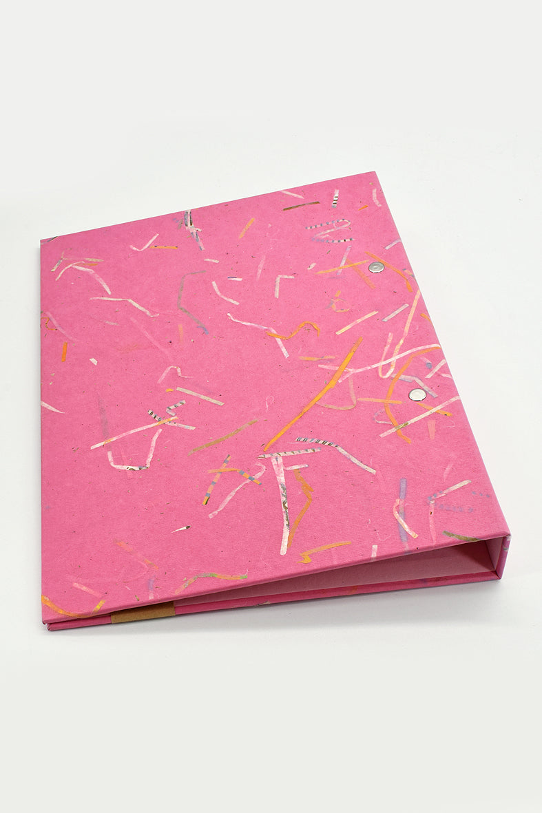 Home Office: A4 2 Ring File Folder clad in Handmade Paper