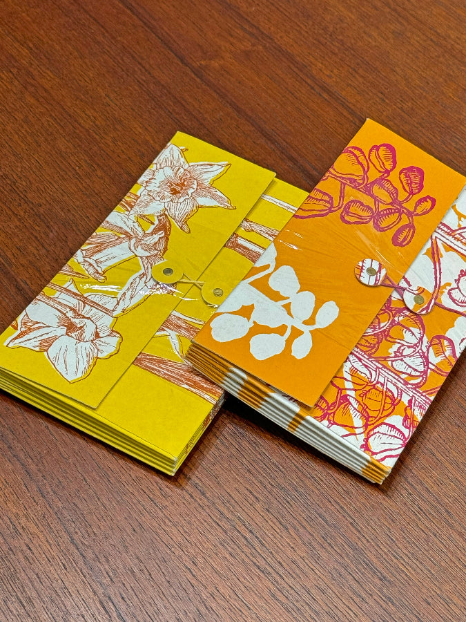 Greeting/Gift Envelope Floral with Card, Set of 5, 7x4