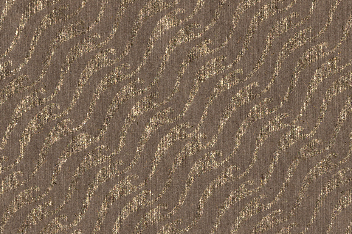 Waves Repeat Pattern Cotton Rag Handmade Paper