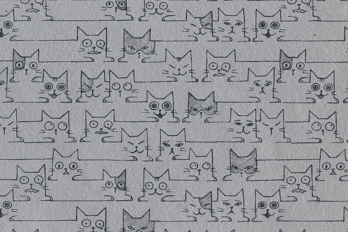 Cats Print Cotton Rag Handmade Paper