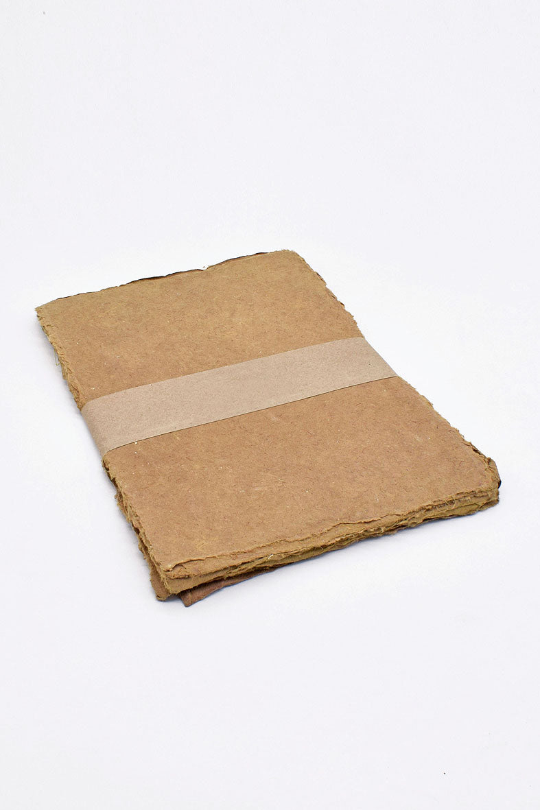 Brown Terracotta Deckle Edged Cotton Rag Handmade Paper Online