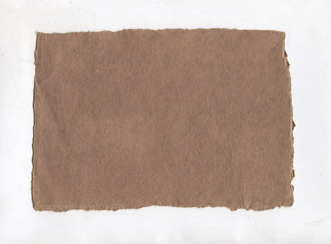 Brown Terracotta Deckle Edged Cotton Rag Handmade Paper Online