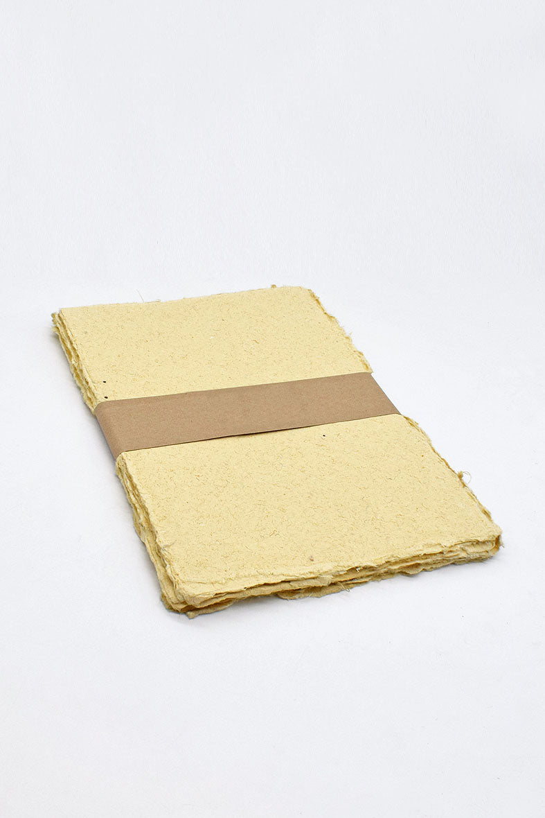Sulphur Deckle Edged Cotton Rag Handmade Paper Online