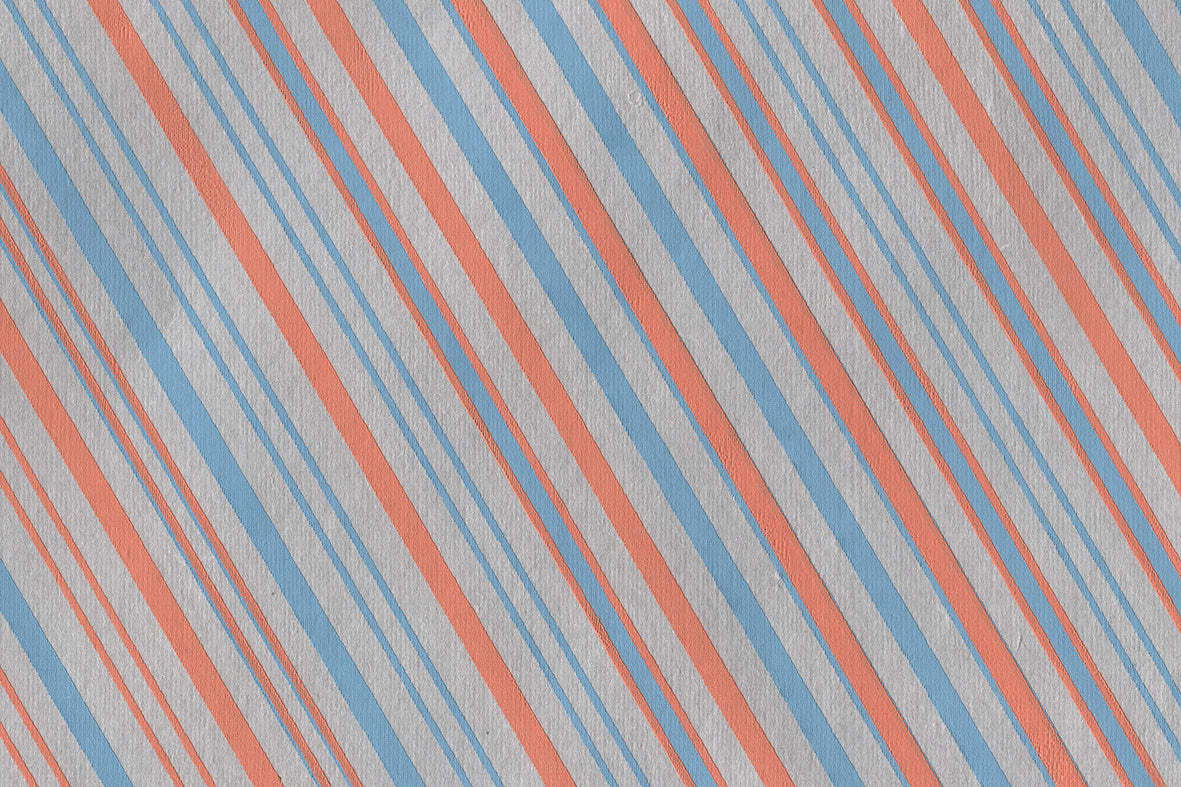 Diagonal Stripes Print Cotton Rag Handmade Paper