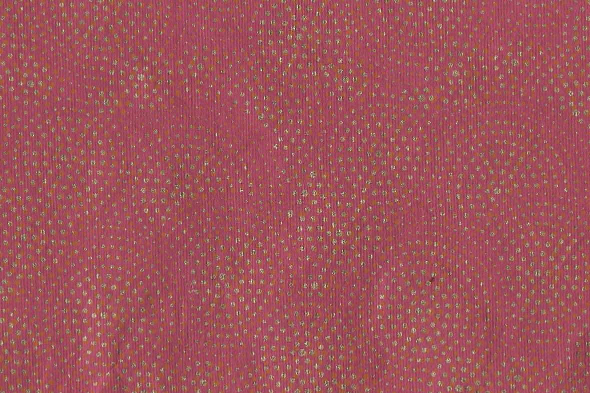 Concentric: Yellow Gold on Dark Pink Handmade Paper ~100gsm Set of 5 50x70cm each