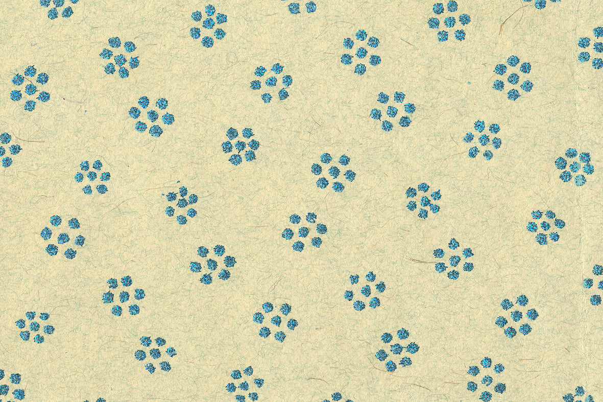 Stars Blue Glitter On Off White Handmade Paper Gift Wrap Online