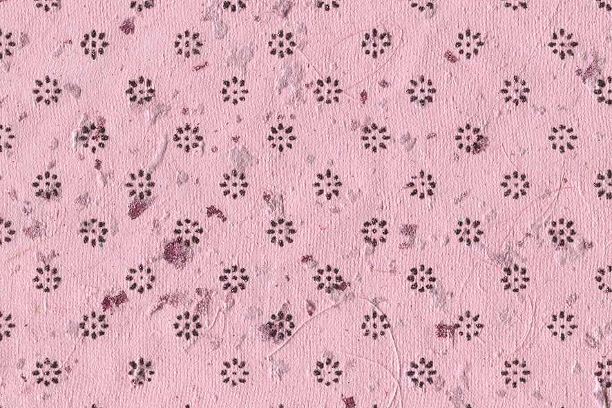 Floret Star Black Handmade Printed Paper Online