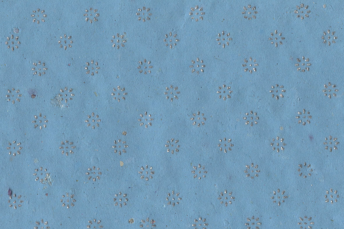 Floret Star Half Drop Banana Fibre Handmade Paper
