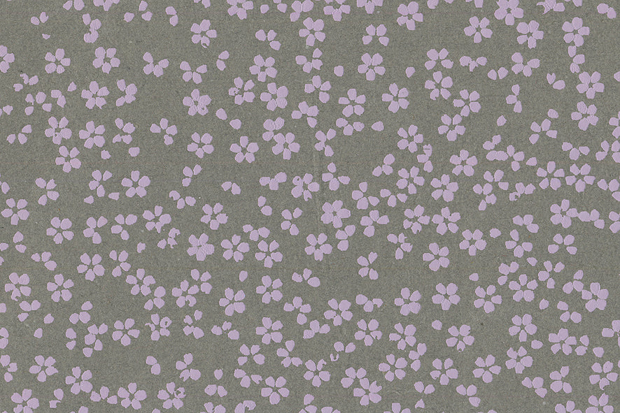 Scattered Blossoms: Assorted Gray Tones ~100gsm Printed Handmade Paper Set of 5 50x70cm each