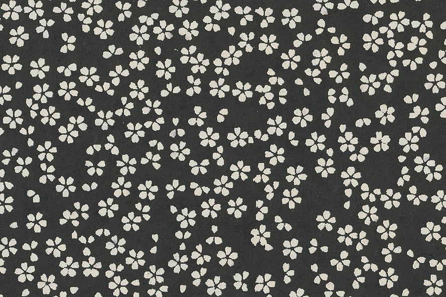 Scattered Blossoms: Assorted Gray Tones ~100gsm Printed Handmade Paper Set of 5 50x70cm each