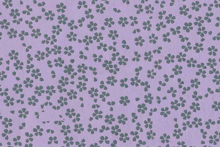Scattered Blossoms: Assorted Gray Tones ~100gsm Printed Handmade Paper Set of 5 50x70cm each
