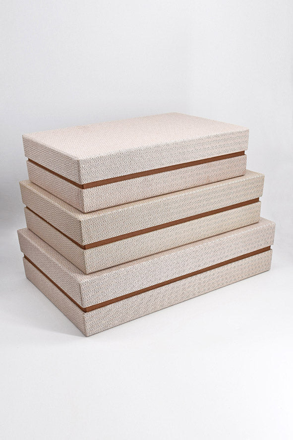 Chevron Texture Rectangular Inset Gift Box