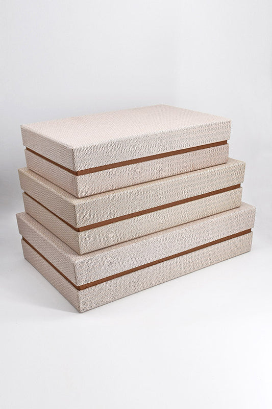 Chevron Texture Rectangular Inset Gift Box