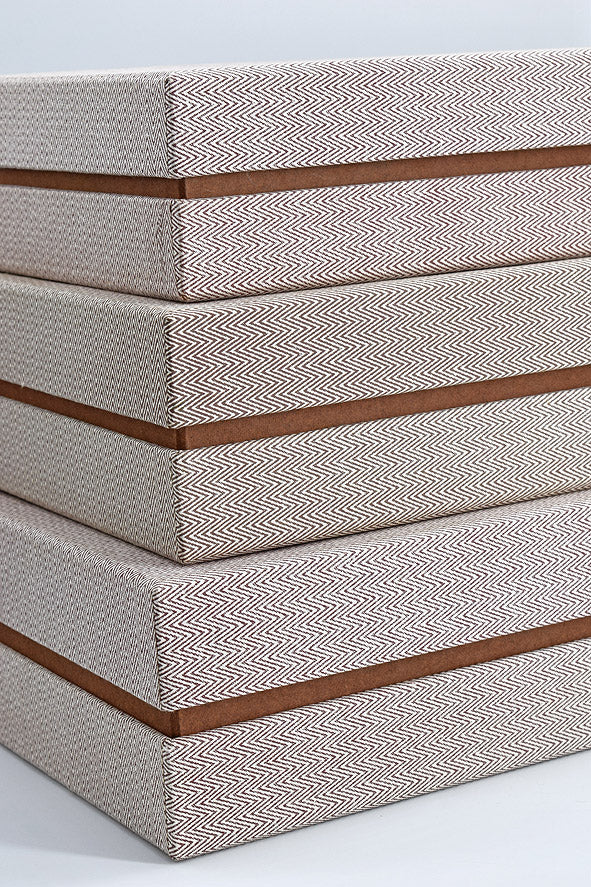 Chevron Texture Rectangular Inset Gift Box