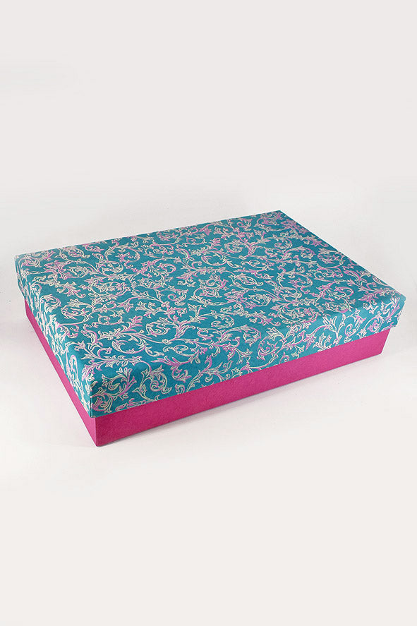 Flourish Scrolls Rectangular Gift Box