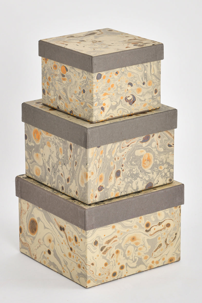 Marbling Print Handmade Paper Square Gift Box Online