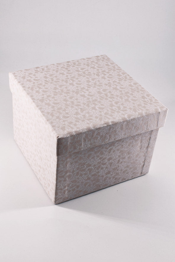Lace Print Square Gift Box