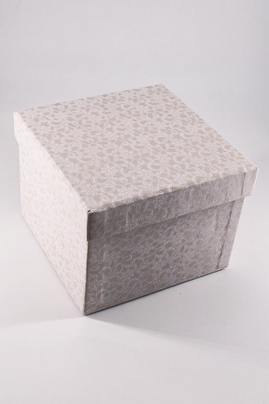Lace Print Square Gift Box