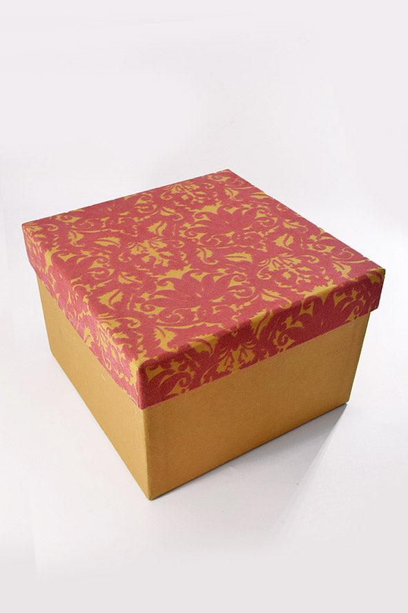 Velvet Damask Square Gift Box