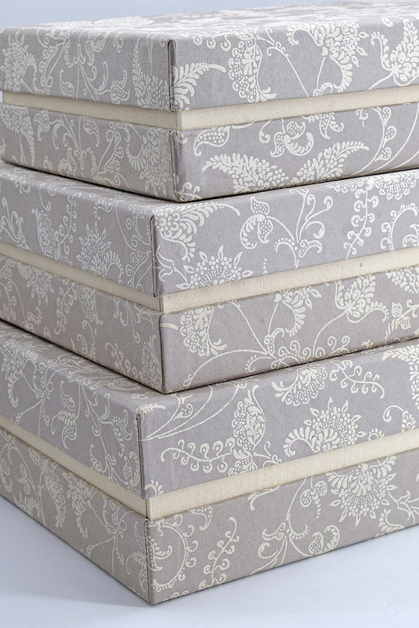 Ornamental Wallpaper Pattern Rectangular Inset Box