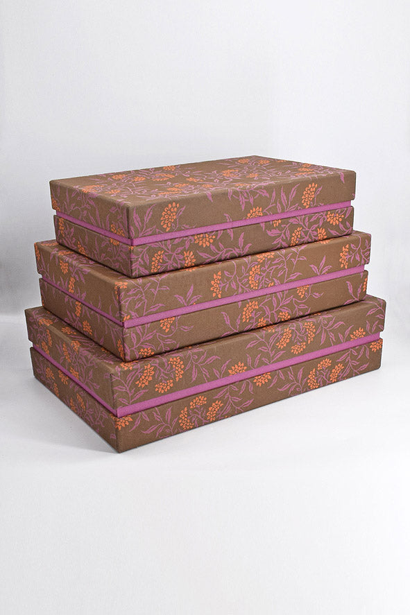 Flower Vines Rectangular Inset Gift Box
