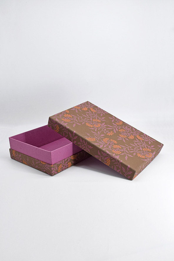 Flower Vines Rectangular Inset Gift Box
