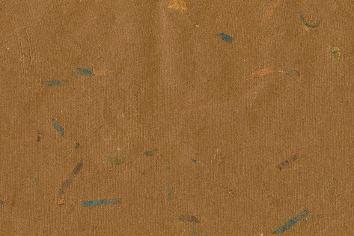 Brown with Khaki Green Mixed Chips Handmade Paper