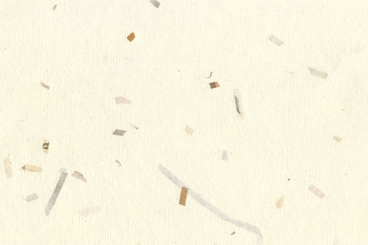 Ivory with Khaki Rust Mixed Chips Handmade Paper
