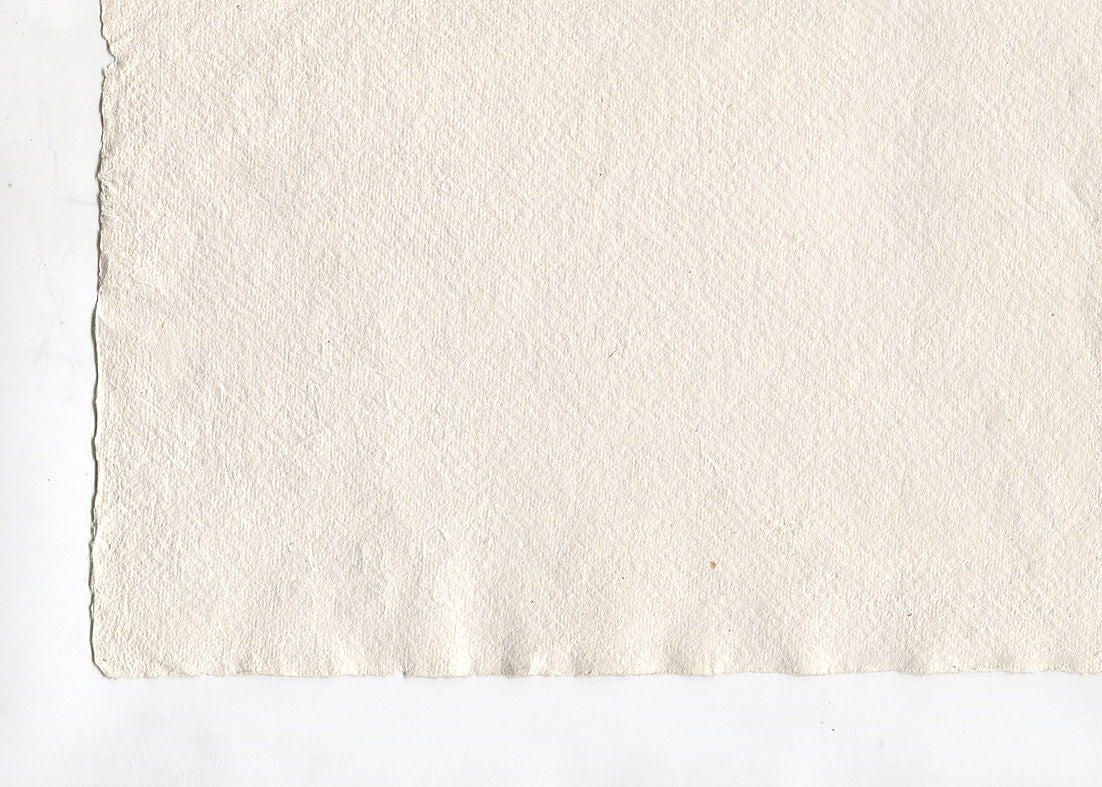 Warm White Deckle Edged Artists' Paper 130-175gsm, Set of 20