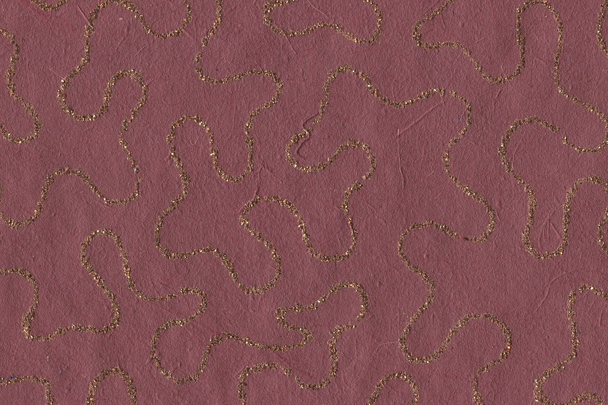 Vermicular Print Banana Fibre Handmade Paper