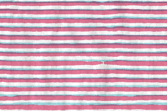 Stripes & Underscore: Pink & Cyan on White Handmade Paper ~100gsm Set of 5 56x76cm each
