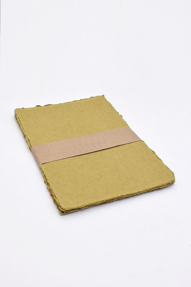 Tobacco Beige Deckle Edged Cotton Rag Handmade Paper Online