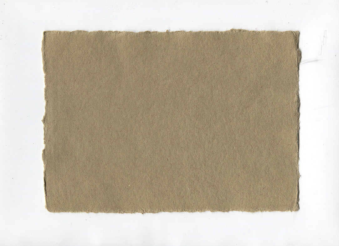 Tobacco Beige Deckle Edged Cotton Rag Handmade Paper Online