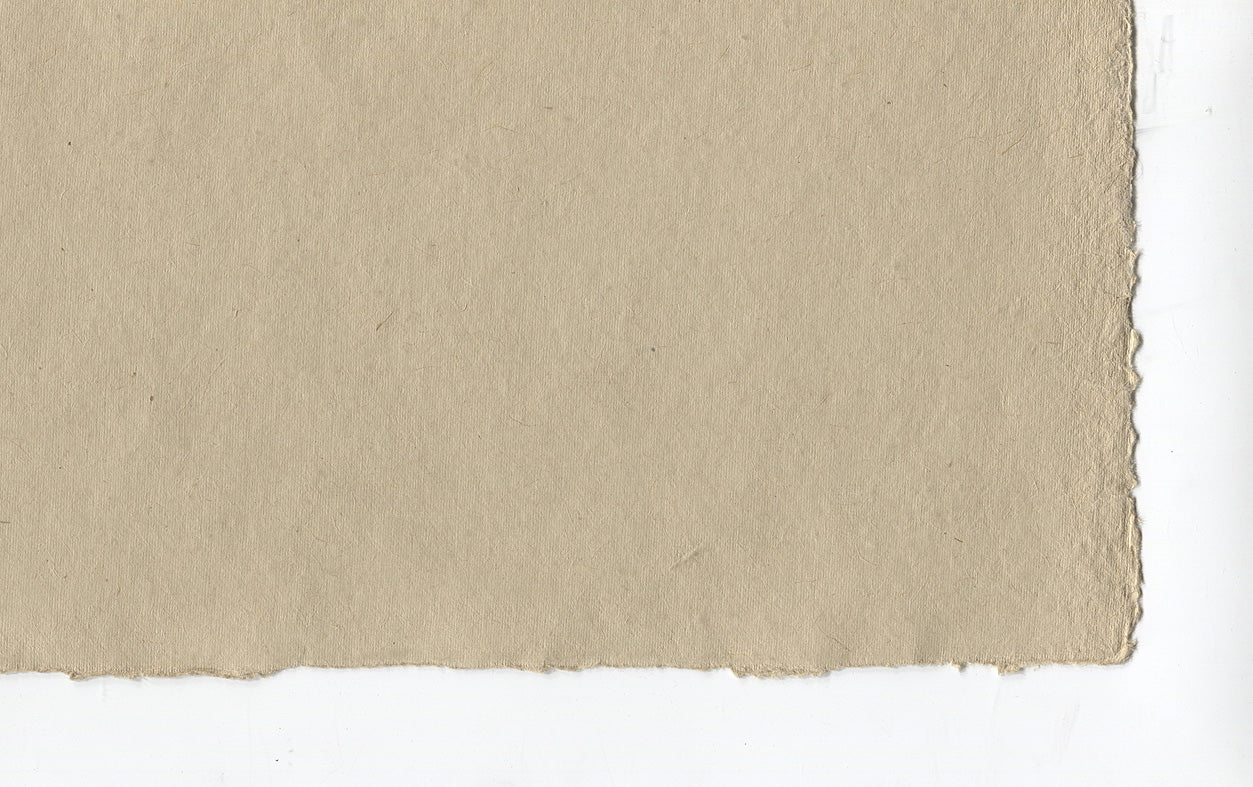 Green Beige Deckle Edged Cotton Rag Handmade Paper Online