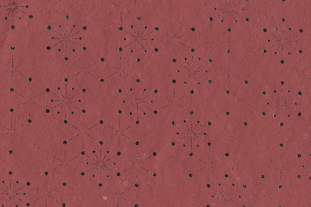 Star Grid Print Cotton Rag Handmade Paper