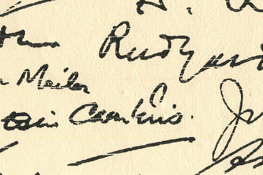 Signatures on Ecru Linen Finish Printed Handmade Paper Online