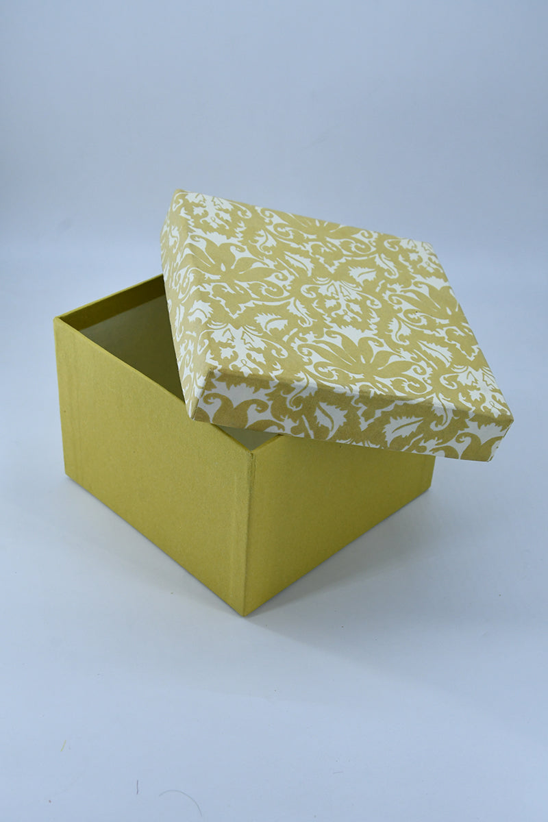 Velvet Damask Square Gift Box