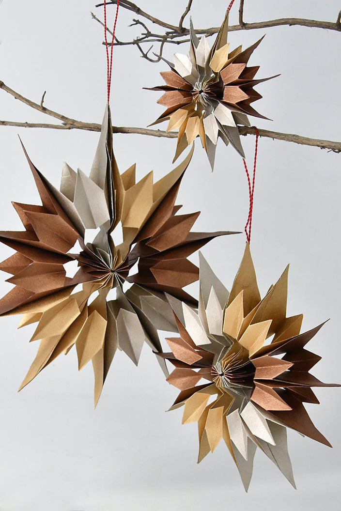 Paper Foldable Snowflake Star Christmas Hanging
